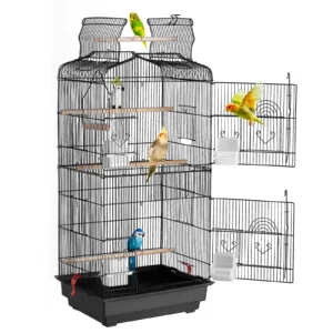 SucceBuy Open Top Large Parrot Bird Cage