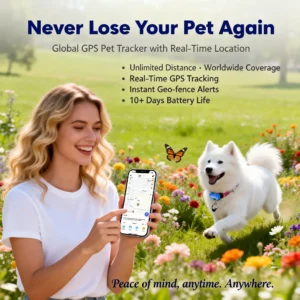 GPS Pet Tracker for Dogs Cats Real Time Tracking Unlimited Distance